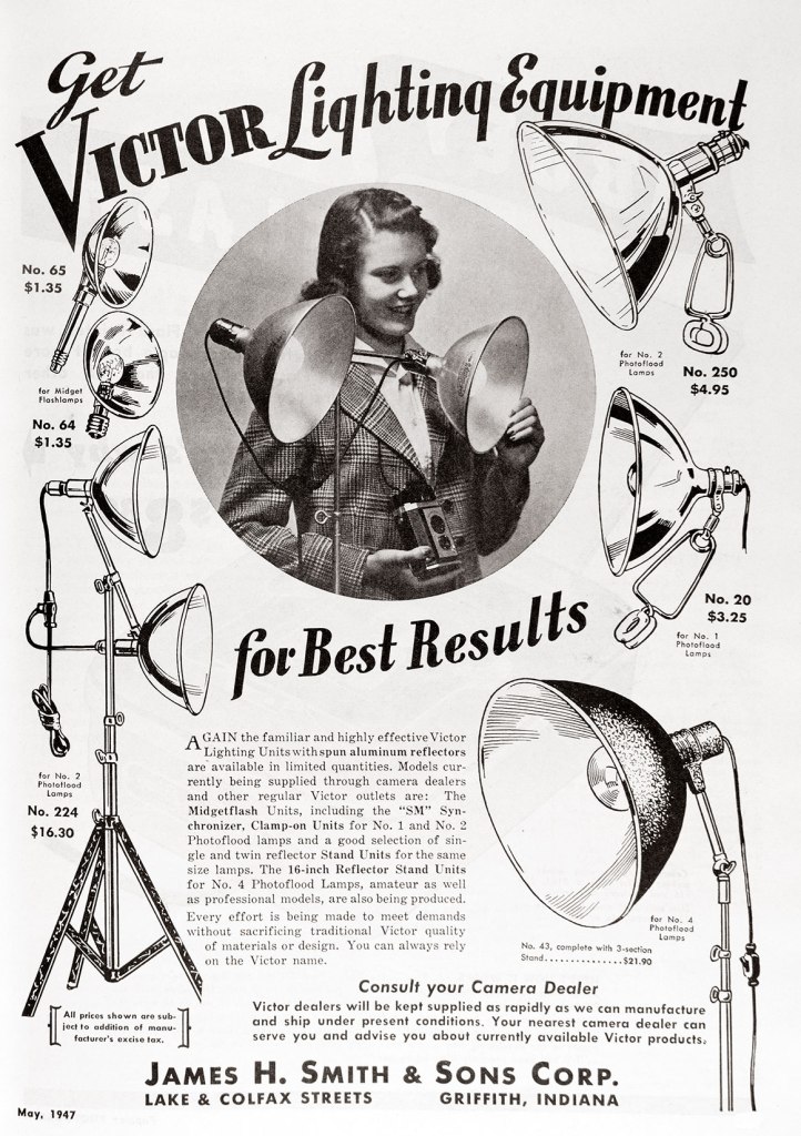 1947 Victor lighting ad