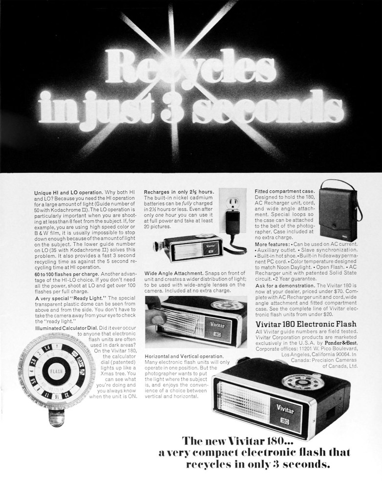 1970 Vivitar flash ad