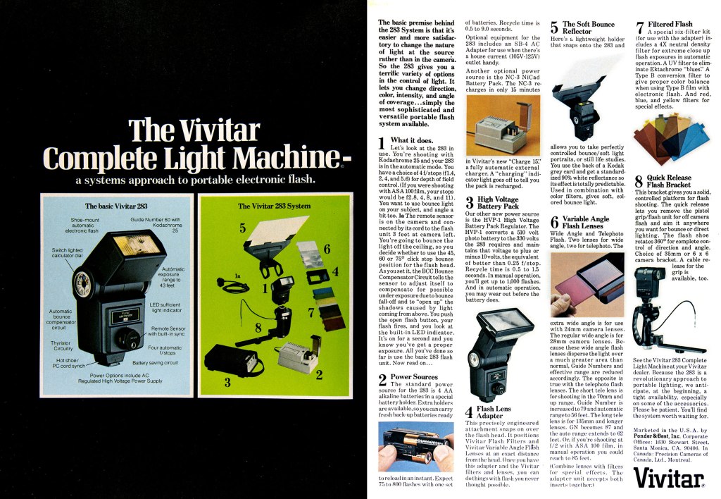 1975 Vivitar flash ad