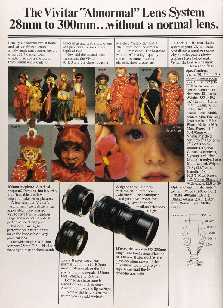 1980 Vivitar Lenses ad
