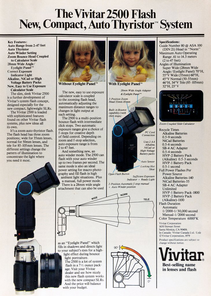 1980 Vivitar flash ad