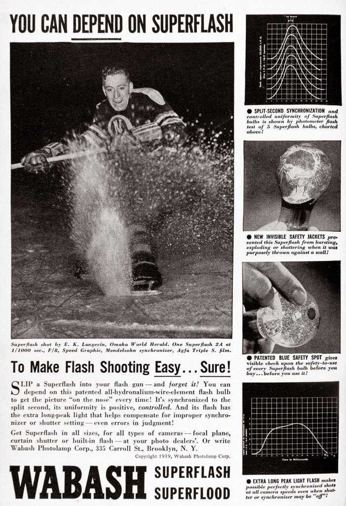 1939 Wabash Superflash Flashbulb ad