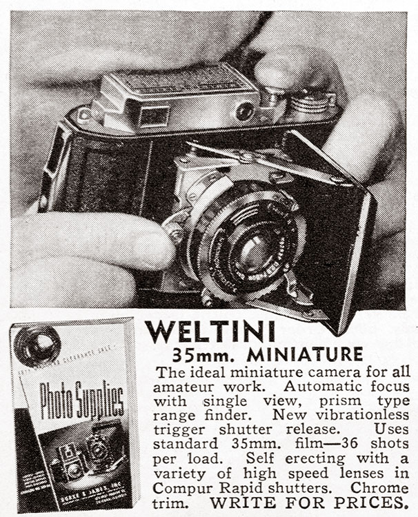 1937 Weltini camera ad