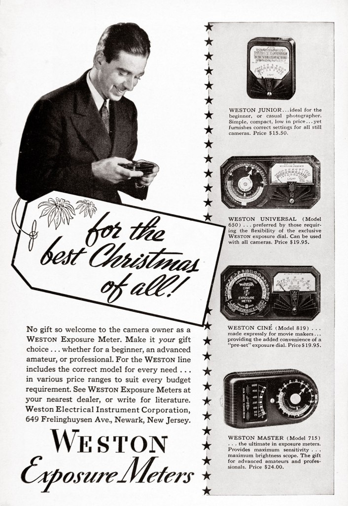 1939 Weston Lightmeter ad