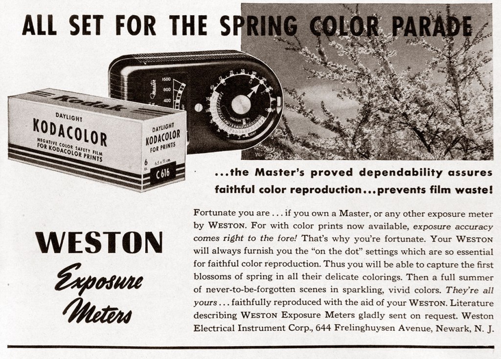 1942 Weston Lightmeter ad