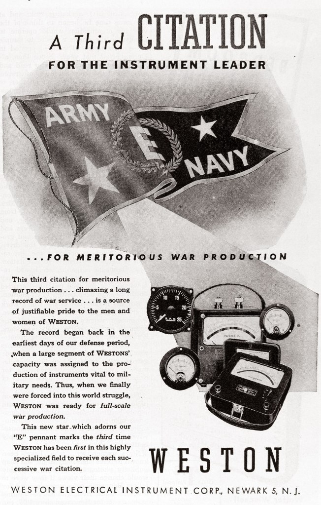1944 Weston Lightmeter ad