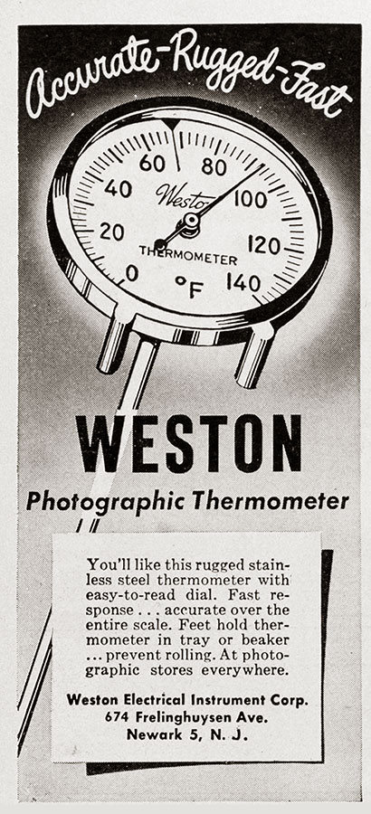 1950 Weston thermometer ad