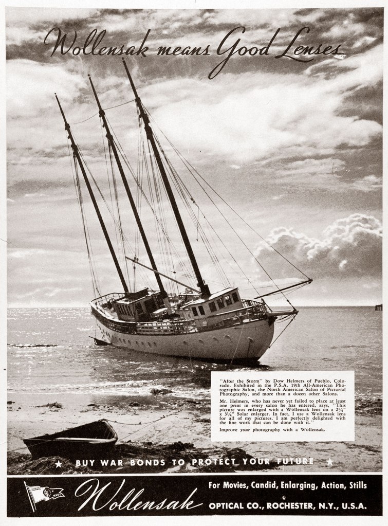 1945 Wollensak lenses ad