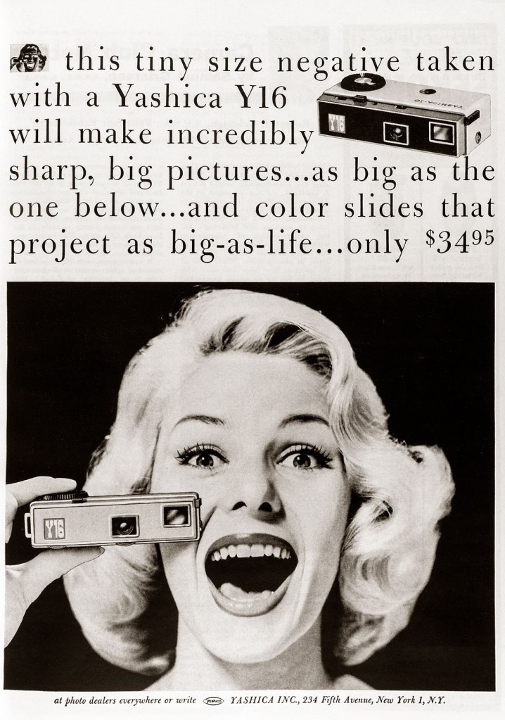 1959 Yashica Y16 camera ad