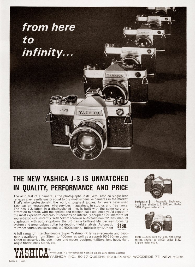 1964 Yashica J-3 camera ad