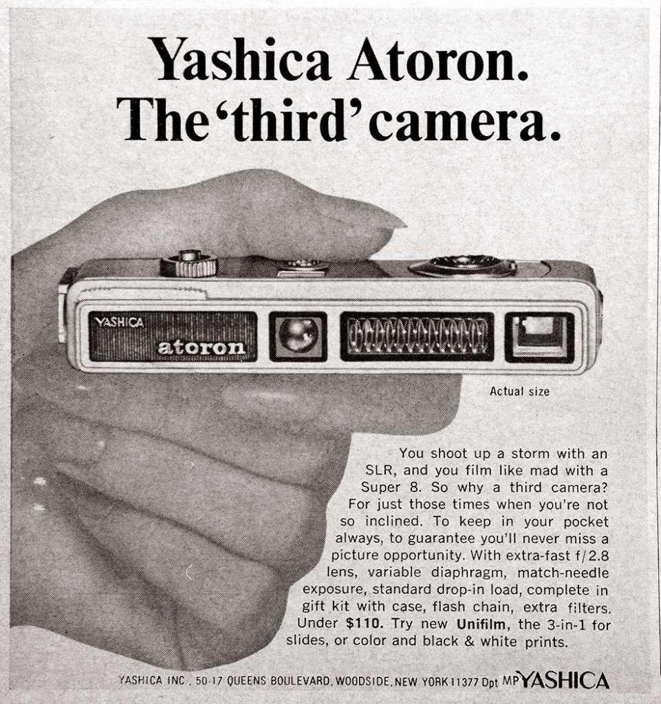 1968 Yashica Atoron camera ad
