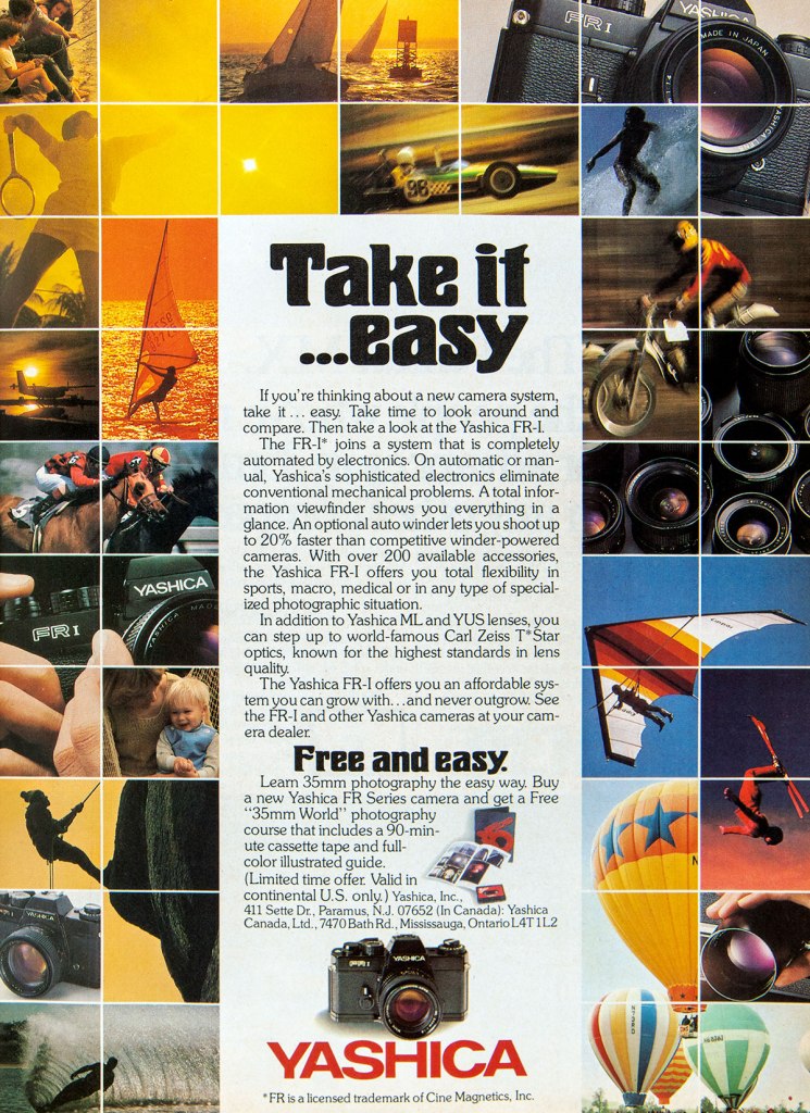 1979 Yashica FR camera ad
