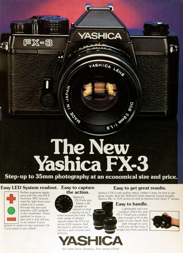 1980 Yashica FX-3 camera ad