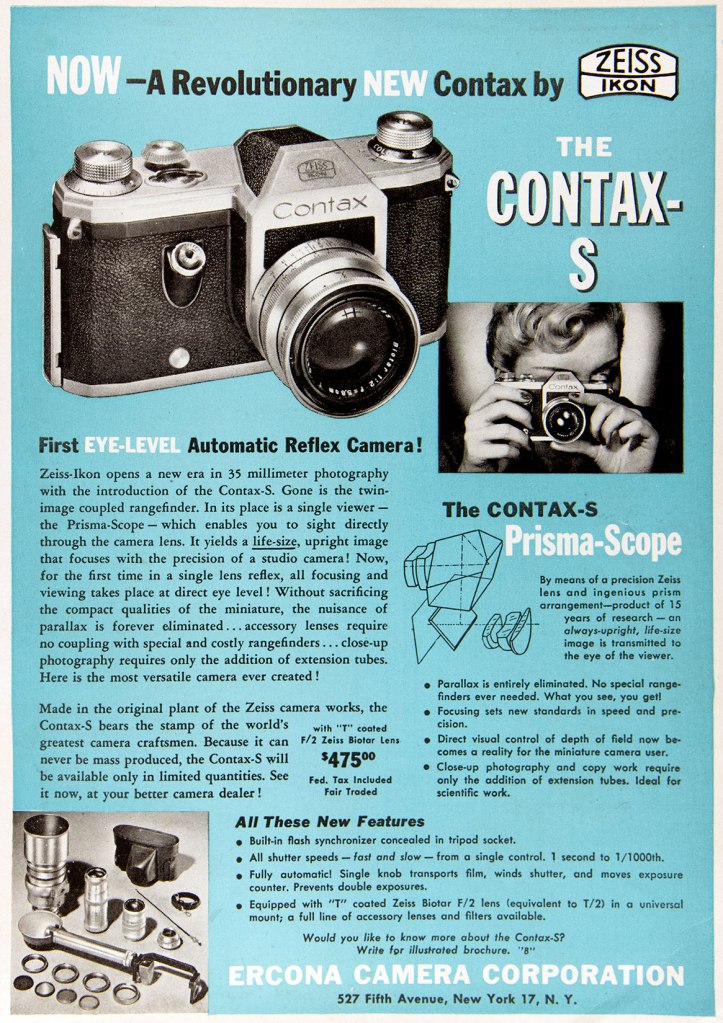 1950 Contax-S camera ad