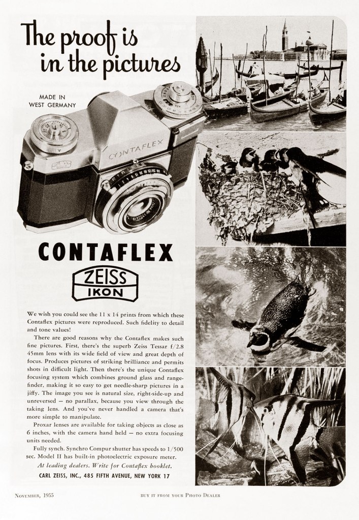 1955 Contaflex camera ad