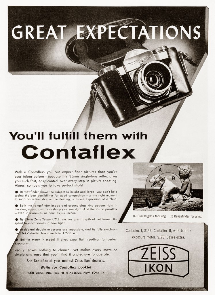 1957 Contaflex camera ad