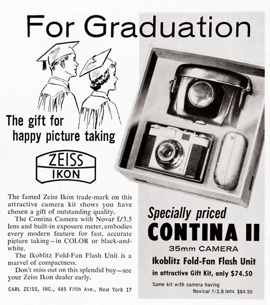 1958 Contina II camera ad