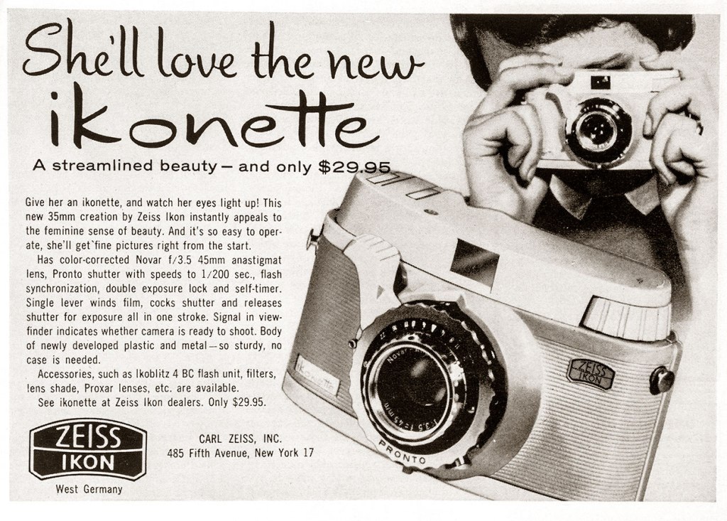 1959 Ikonette camera ad