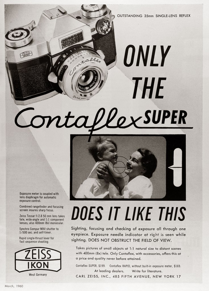 1960 Contaflex Super camera ad