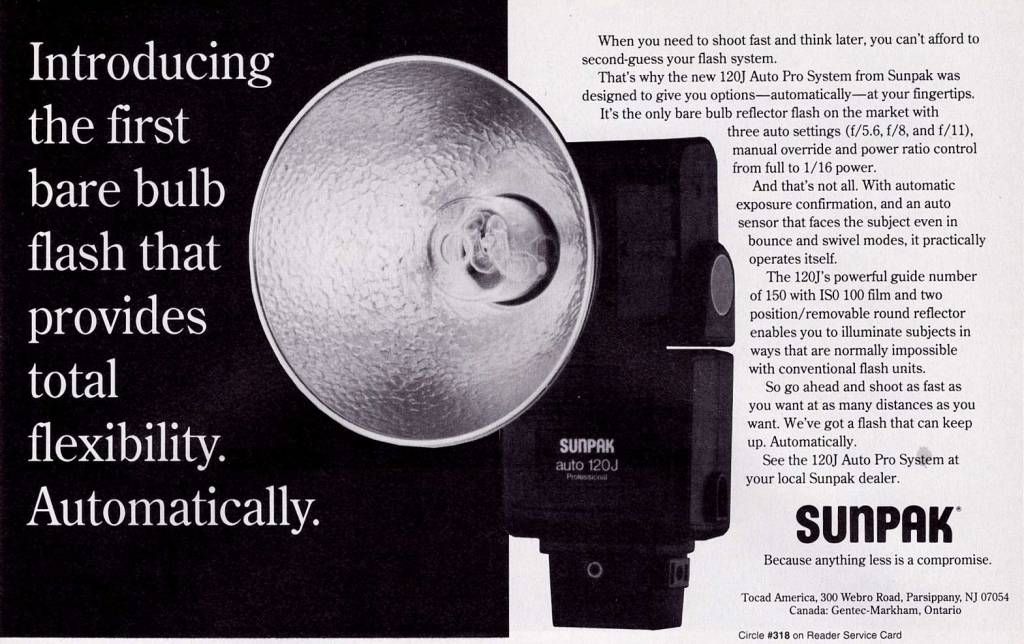 1993 Sunpak 120J flash ad