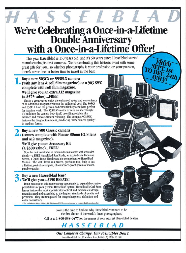 1991 Hasselblad ad