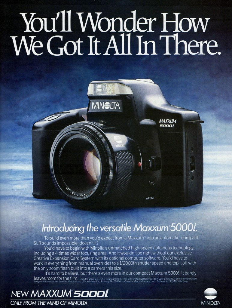 1989 Minolta 5000i ad