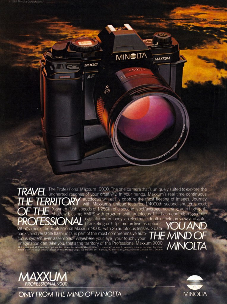 1987 Minolta 9000 ad