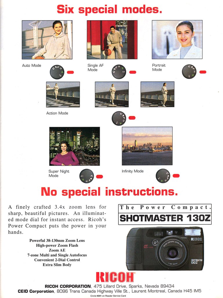 1995 Ricoh Shotmaster ad