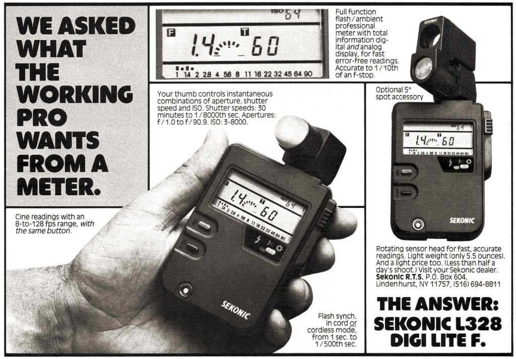 1988 Sekonic L328 ad