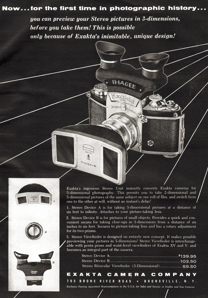 1956 Exakta camera ad